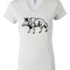 Women's Short Sleeve V-Neck T-Shirt Thumbnail