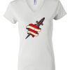 Women's Short Sleeve V-Neck T-Shirt Thumbnail